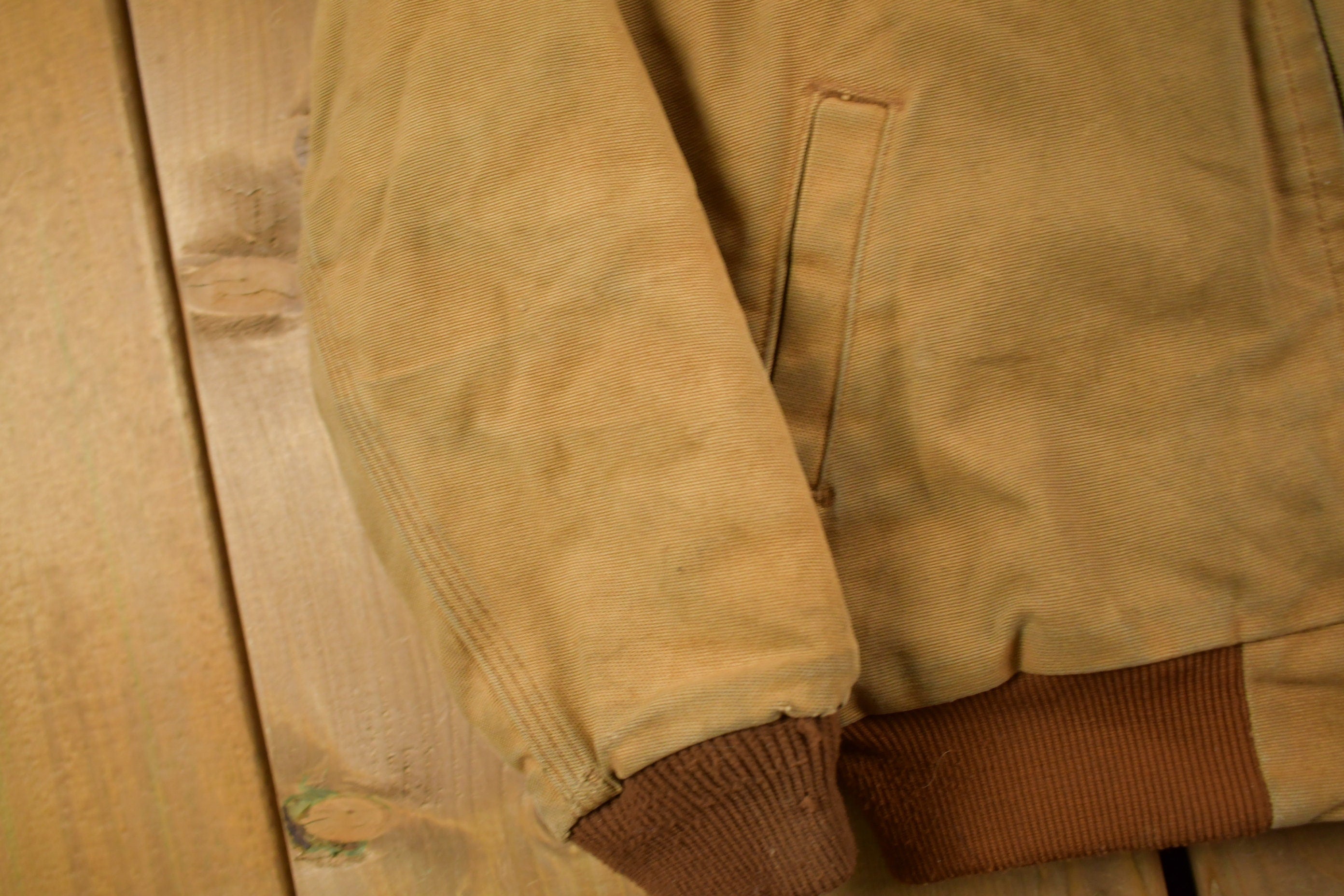 Vintage 1990s Carhartt Beige Traditional Kids Size Work Jacket