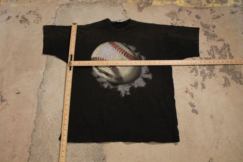 Vintage Baseball T-Shirt / Sportswear Graphic / Play Ball Print / 80s / 90s / Streetwear Fashion / Geoff Moore & The Distance / Athletic