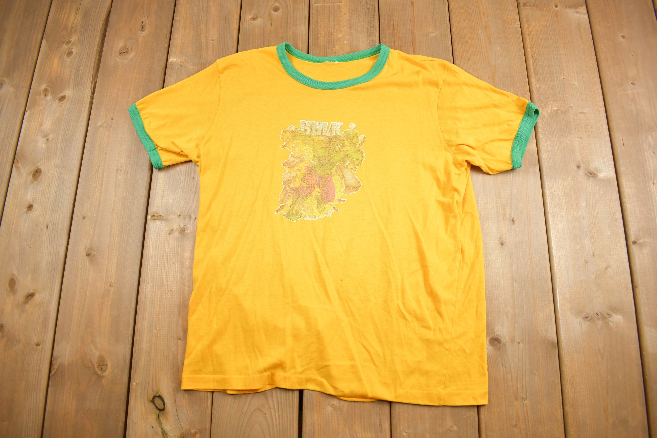 Vintage 1970s Marvel's The Hulk Graphic Ringer T-Shirt