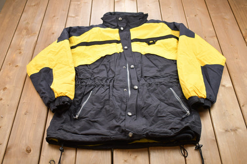 Vintage 1990s Brooks Color Block Puffer Jacket / Fleece Puffer / Vintage Bubble Jacket / Winter / Streetwear / 90s Brooks