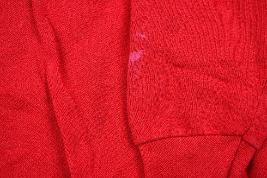 Vintage 1990s Fruit Of The Loom Red Raglan Sweatshirt