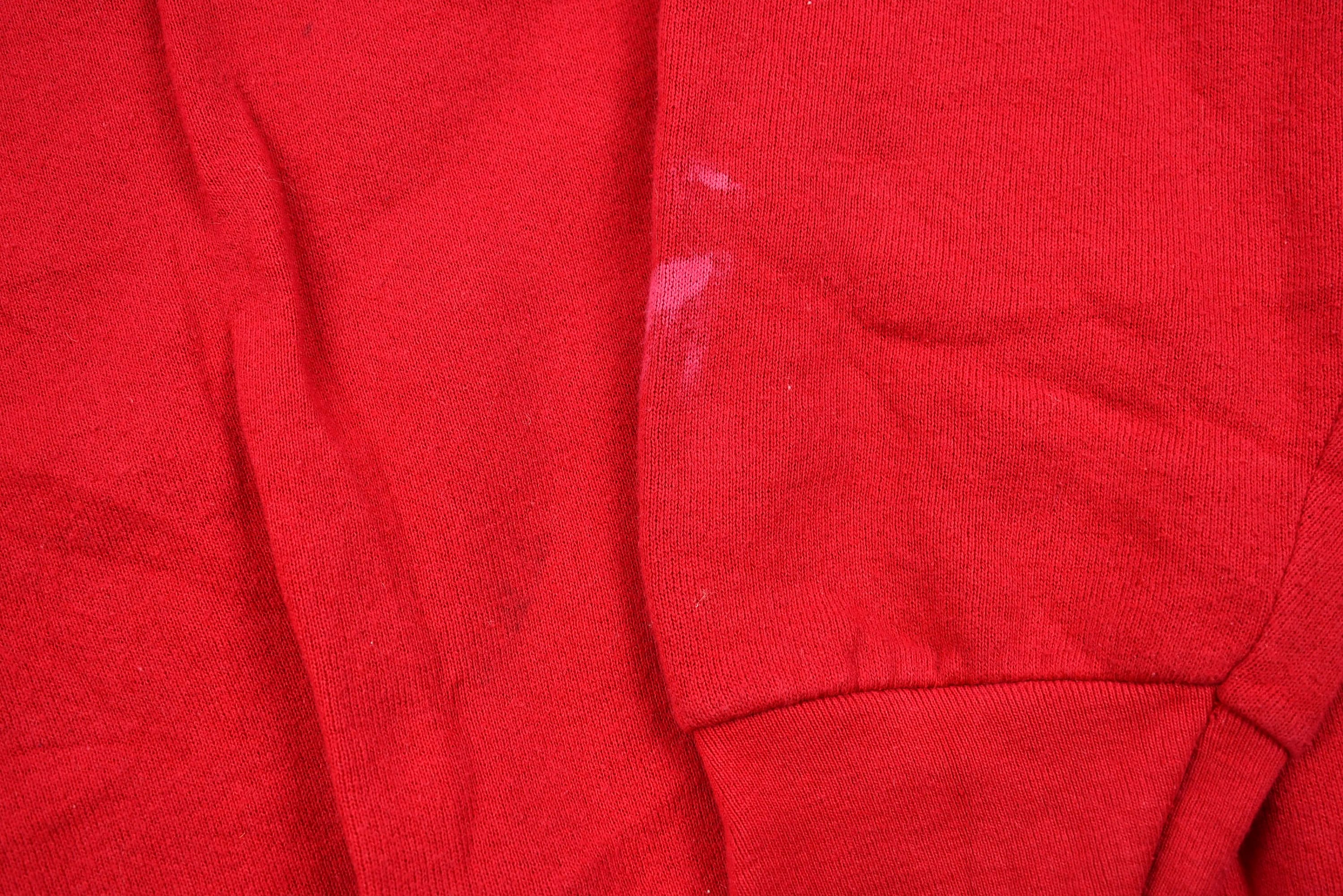 Vintage 1990s Fruit Of The Loom Red Raglan Sweatshirt