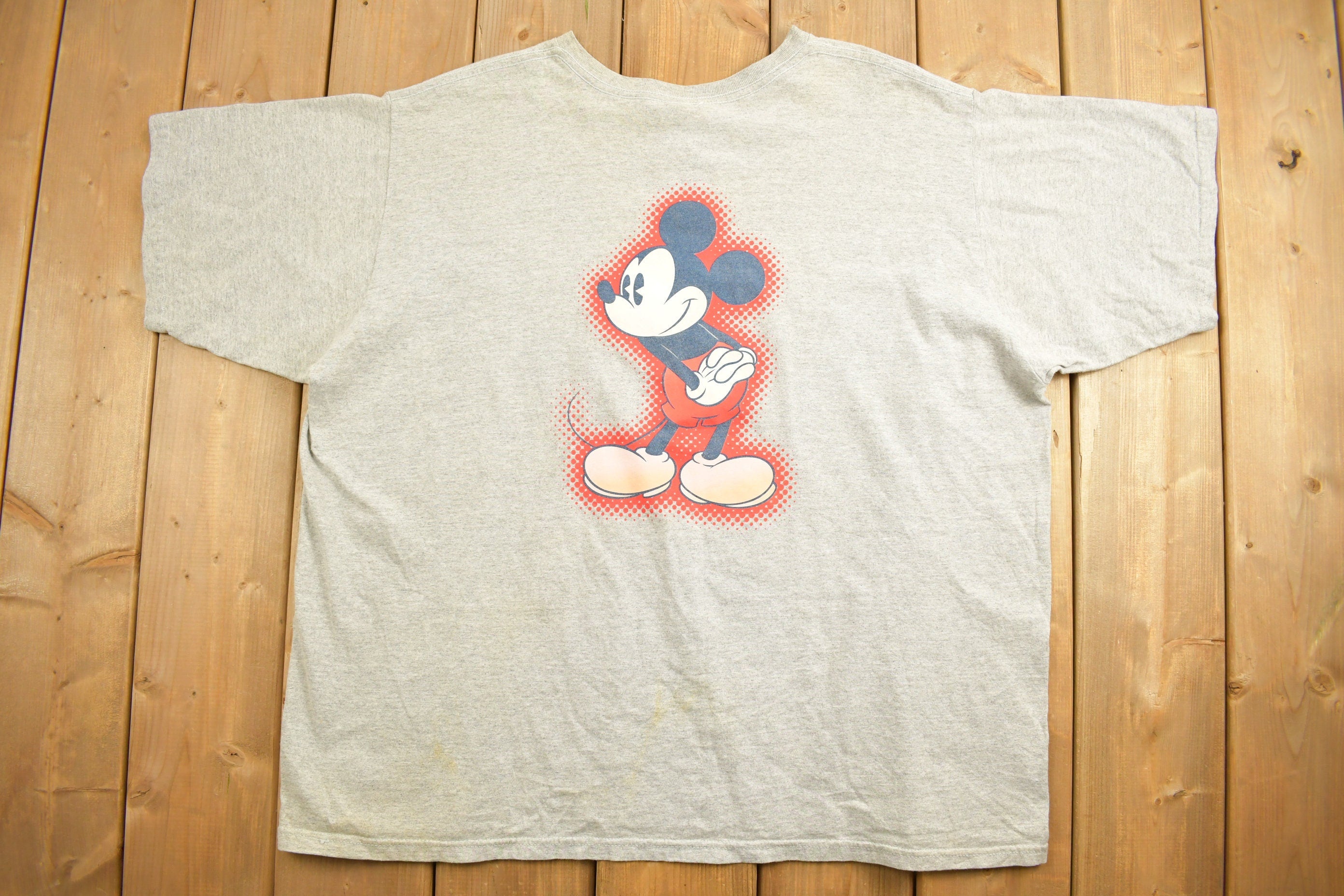 Vintage 1990s Disney Mickey Mouse Cartoon Promo T-Shirt  90s Graphic Tee  Vintage Mickey Mouse  Made In USA  90s Disney Tee