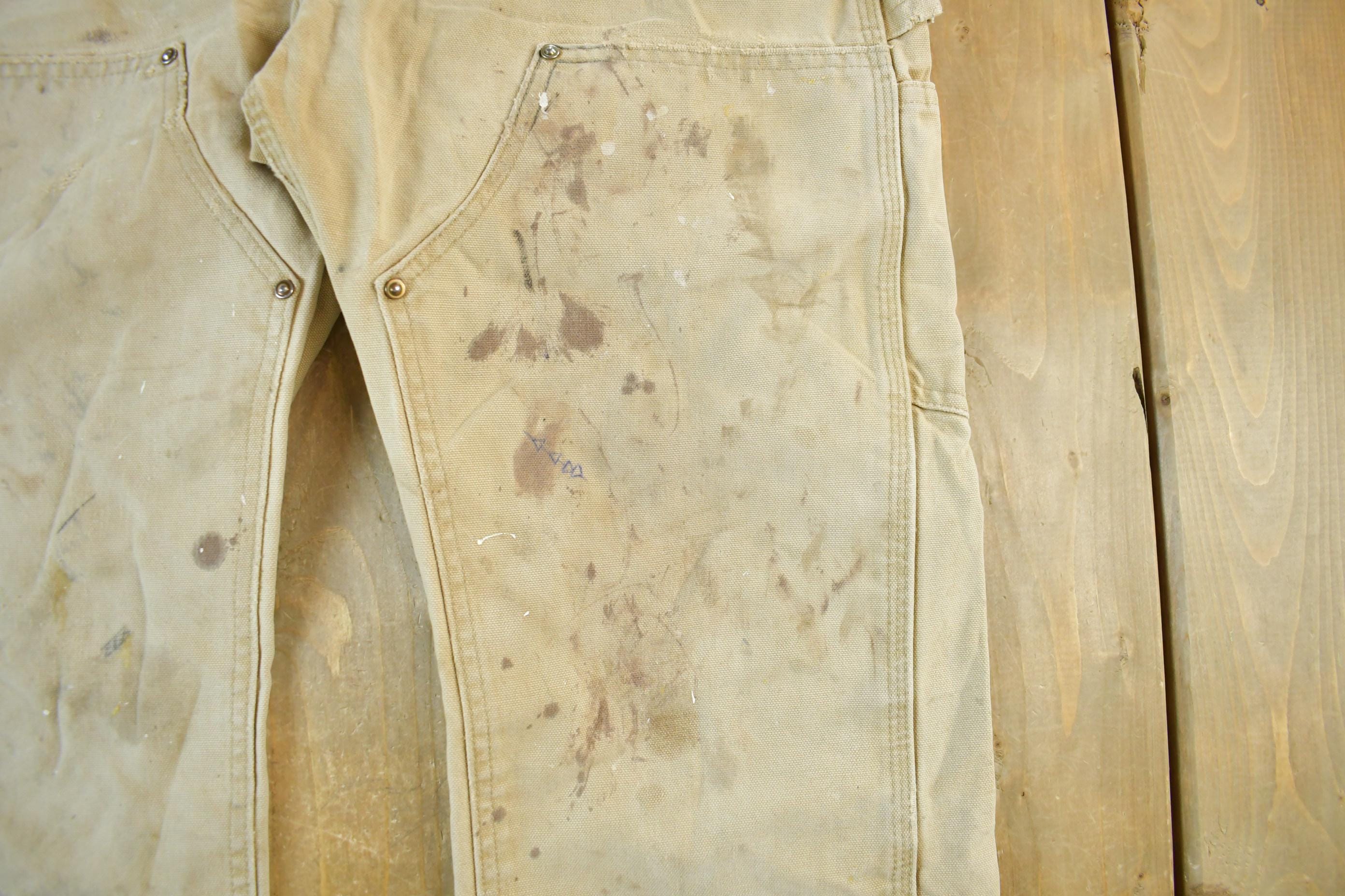 Vintage 1990s Carhartt Double Knee Denim Work Pants Size 30 x 34