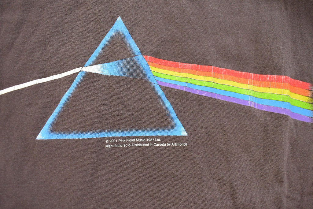 Vintage 2001 Pink Floyd Dark Side Of The Moon Graphic Band T-Shirt Men's Medium