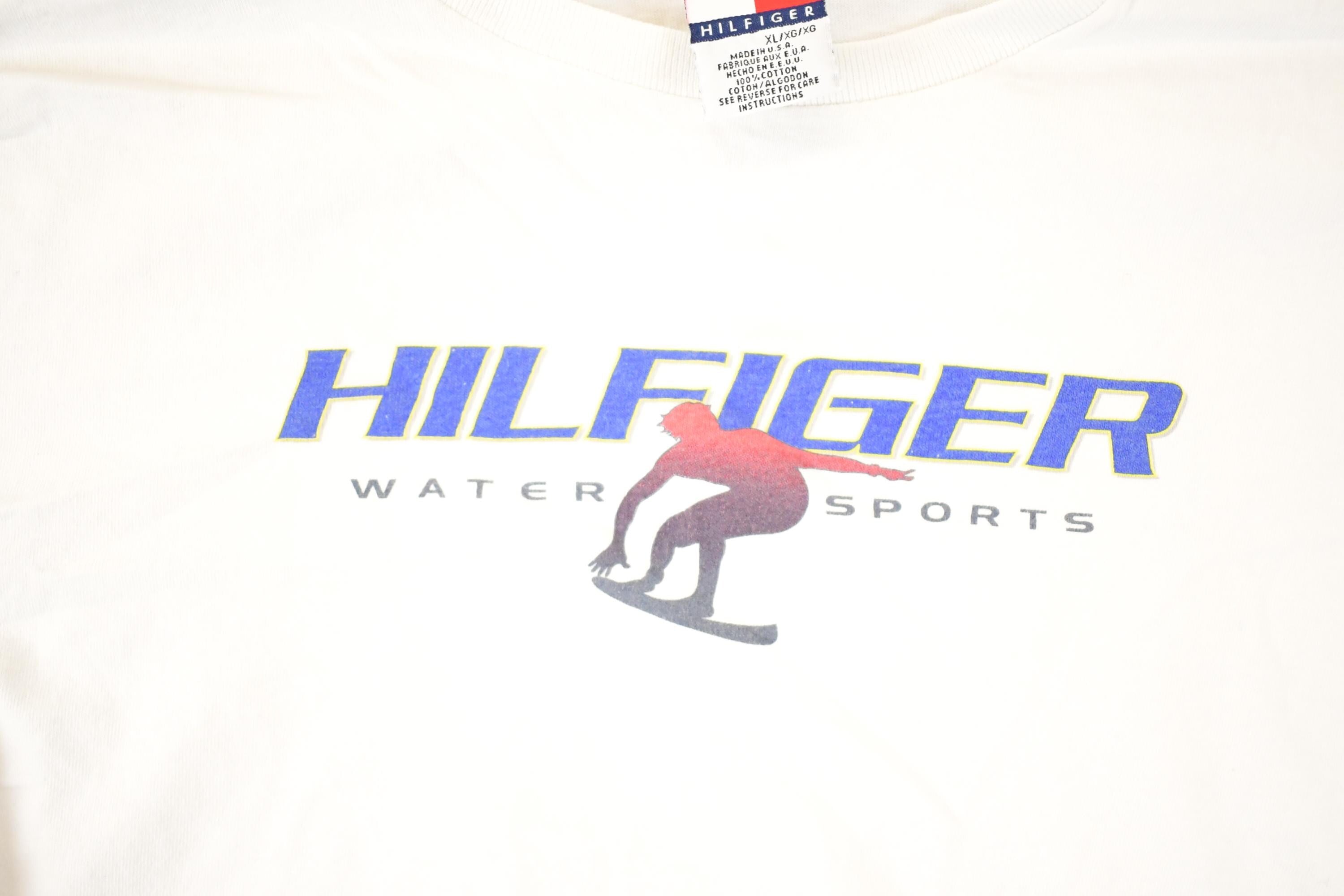 Vintage 1990s Tommy Hilfiger Water Sports Souvenir Travel T-Shirt Men's M  Destination Shirt  90s Single Stitch Graphic Tee  Made in USA