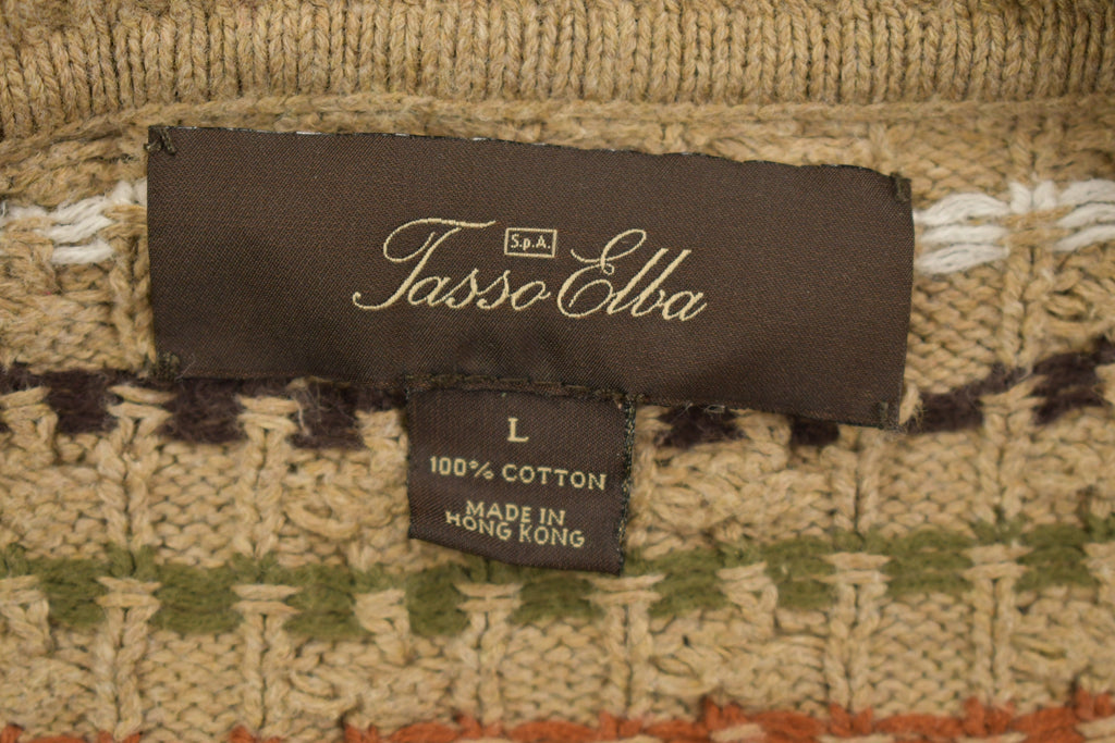 Vintage 1990s Tasso Ella Patterned Knitted Sweater