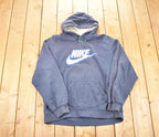 Vintage Y2K Nike Embroidered Large Swoosh Hoodie Sweatshirt Men's XXL