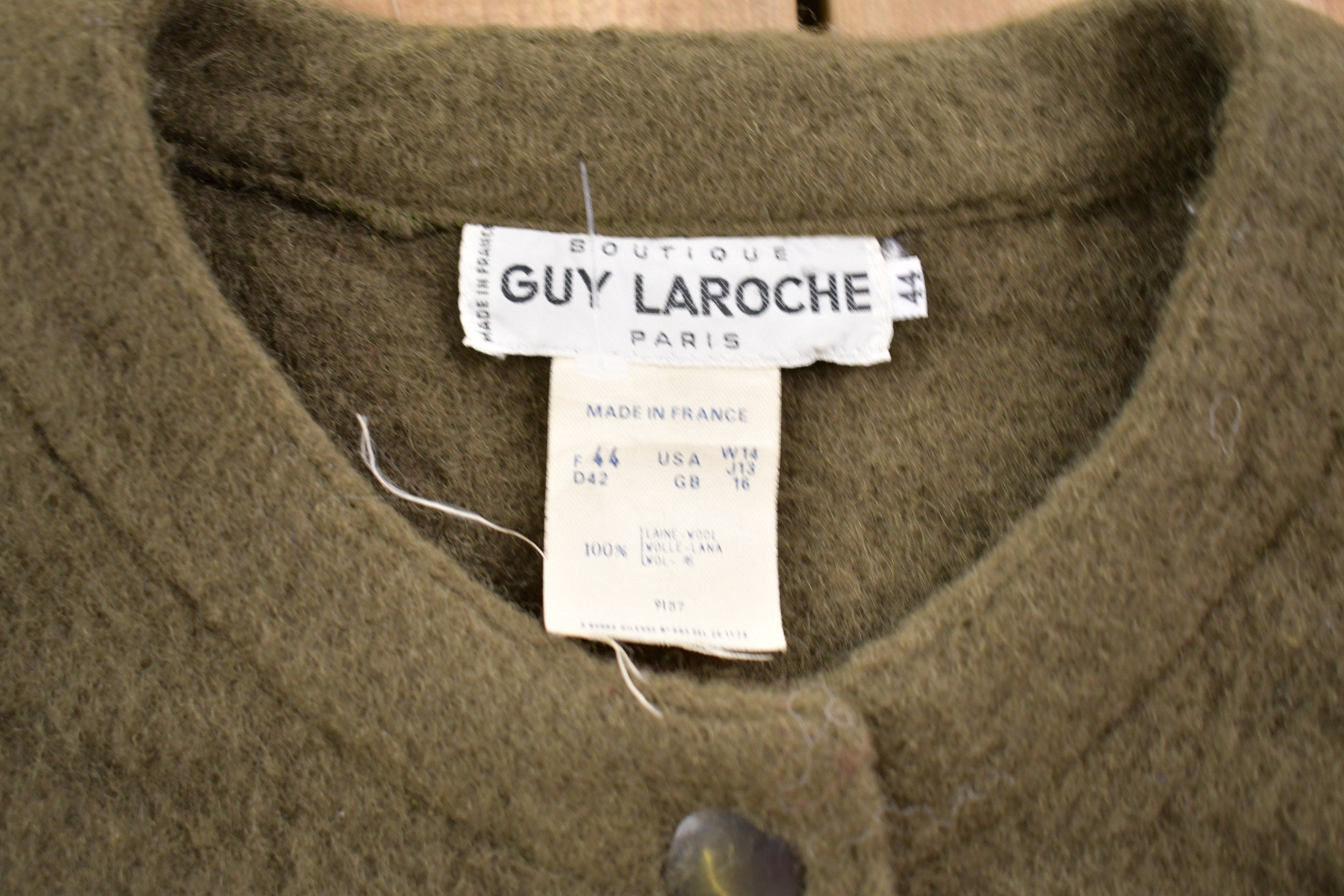 Vintage 1990s Guy Laroche Paris 100% Wool Jacket