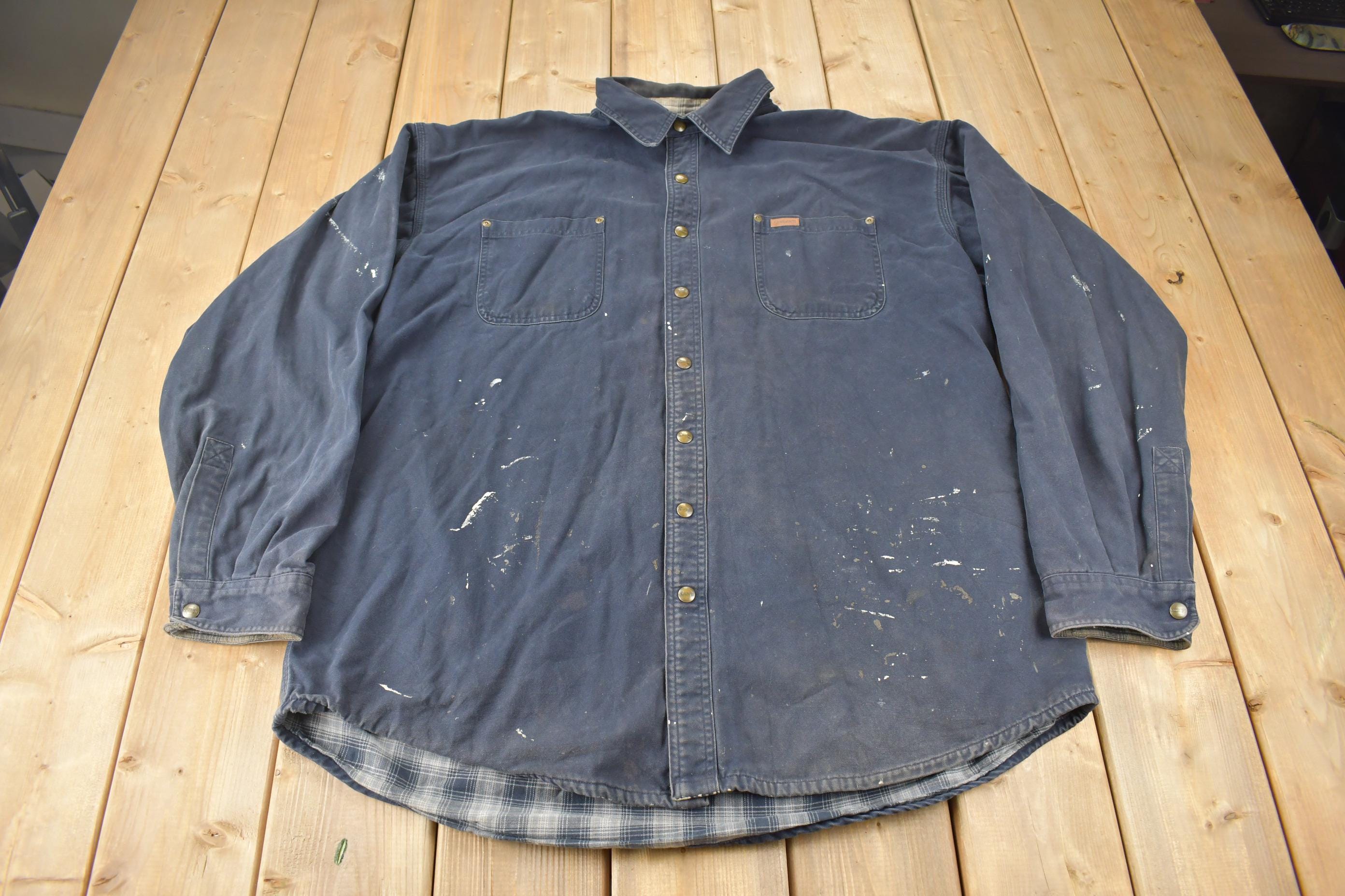 Vintage Y2K Plaid Lined Thrashed Carhartt Button Up Shirt