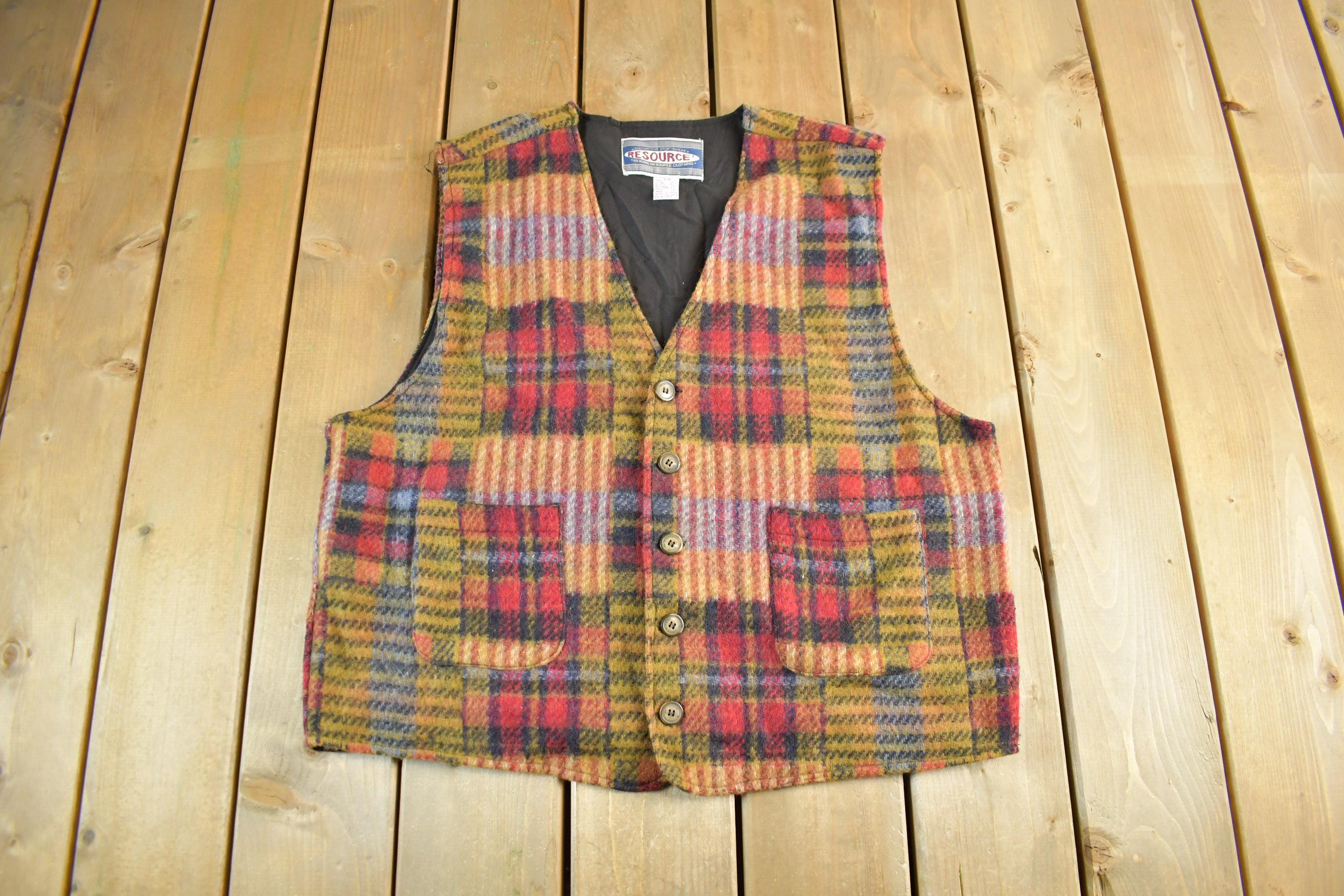 Vintage 1990s Resource Wool Vest Men's XL