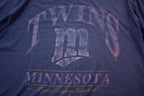 Vintage 1990s MLB Twins Minenesota Graphic T-Shirt / Single Stitch / MLB Baseball / 90s Streetwear / Sportswear / Lee Sport T-Shirt
