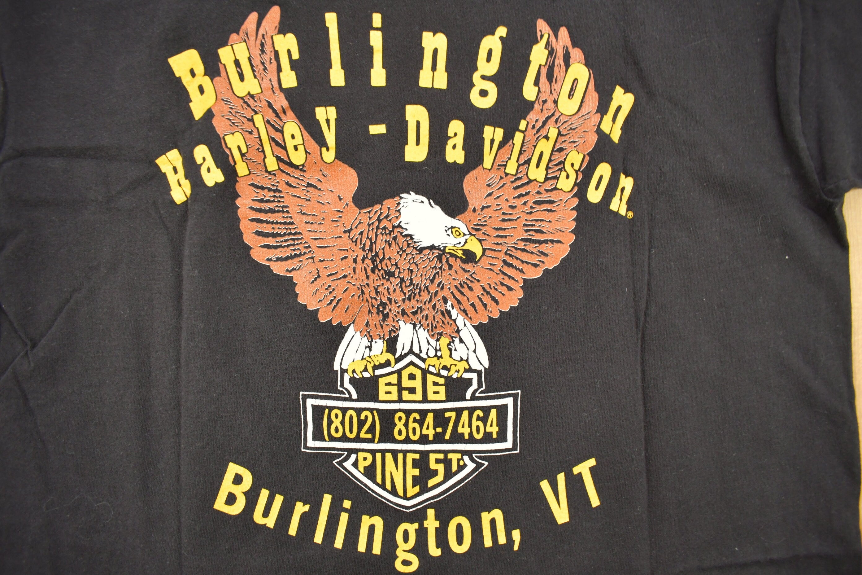 Vintage 1988 Harley Davidson Burlington VT Mt Rushmore Graphic T-Shirt