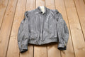 Vintage 1990s Grey Leather Jacket