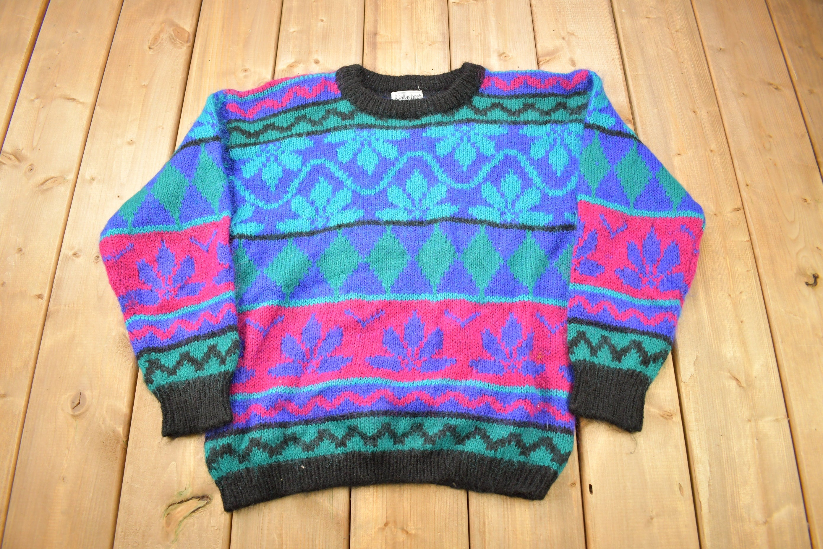 Vintage 1980s Gallagher Knitted Mohair Sweater