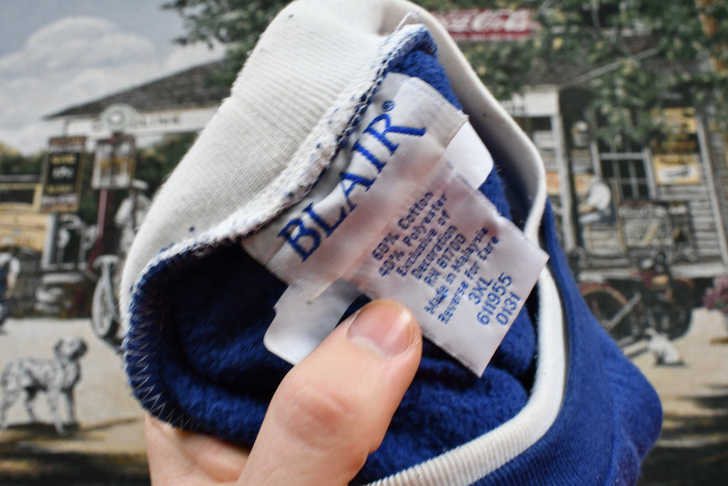 Vintage 1990s Blair Apparel Embroidered Crewneck / Vintage Nature Sweatshirt / Floral Graphic Sweatshirt / Streetwear / Grandma