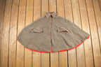 Vintage 1940's John Meyer Of Norwich Wool Button Up Cape Coat