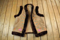 Vintage 1960s Shearling Boho Vest Sherpa Lined Adult XL