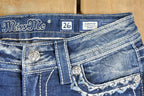 Vintage Y2K Miss Me Bedazzled Low Rise Jeans Size 26x31