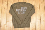 Vintage 1990s Big Smith Raw Cable Knit Crewneck Sweater Men's S /