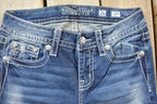 Vintage Y2K Miss Me Bedazzled Low Rise Jeans Size 26x33