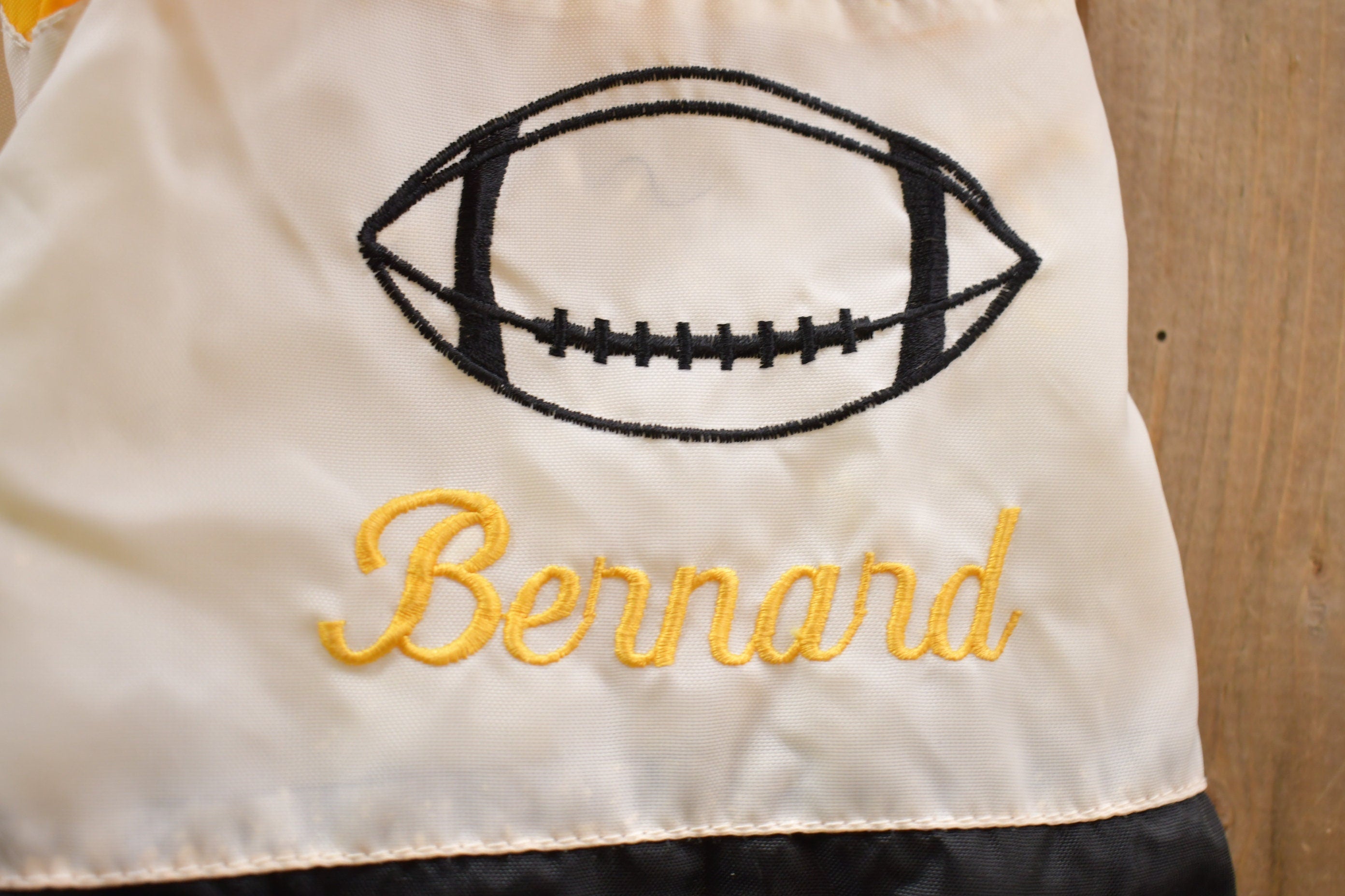 Vintage 1970 Embroidered Vikings Football Bomber Bomber Jacket