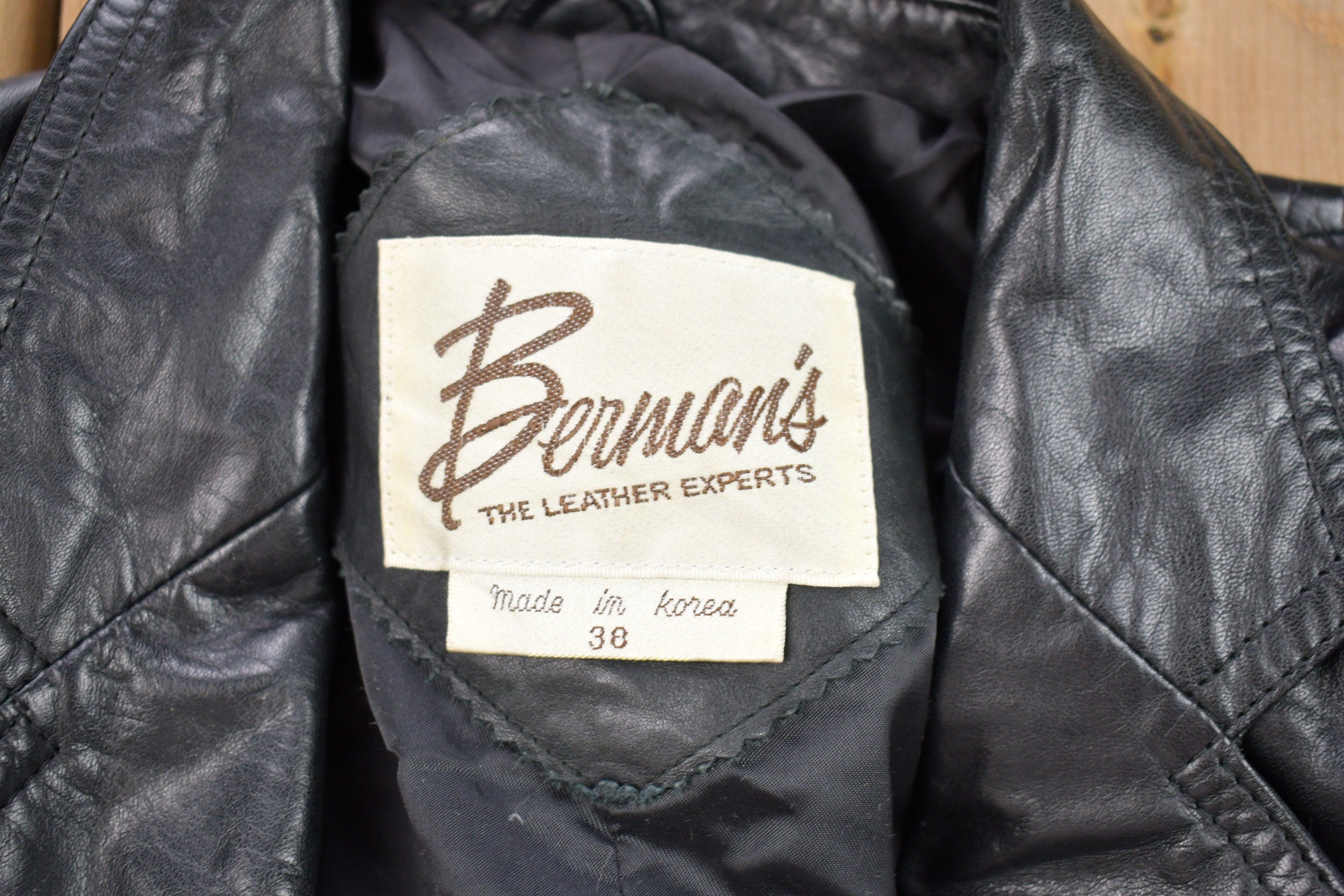 Vintage 1990s Bermans Leather Jacket