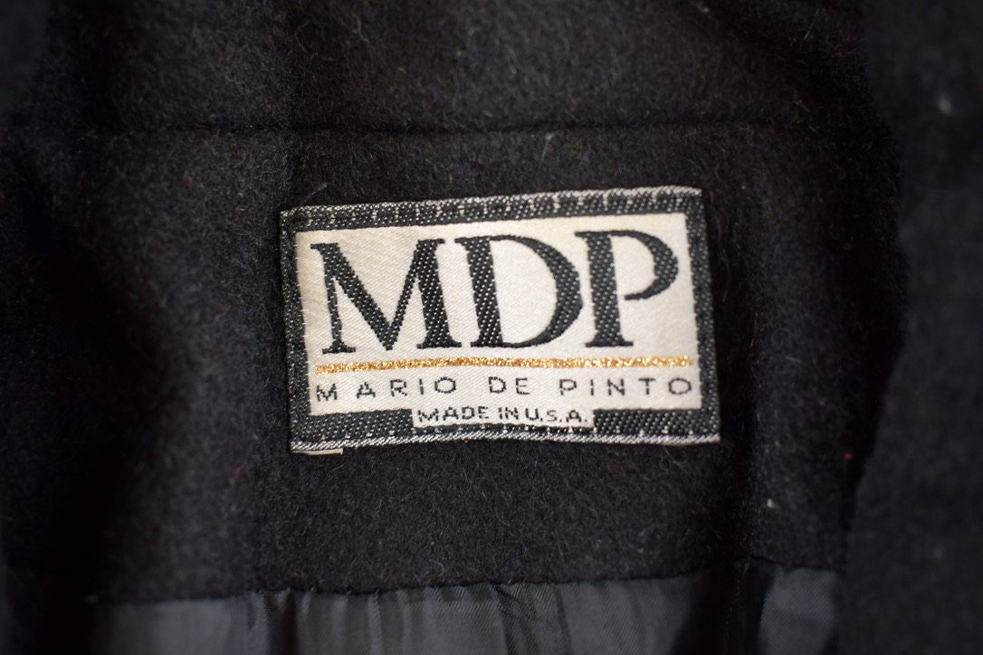 Vintage 1970s Mario De Pinto Wool Coat / Made in USA / Winter Outerwear / True Vintage / Jacket / Formal / MDP Coat / Formal /