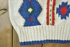 Vintage 1990s Liz Wear Heavy Cotton Christmas Knit Crewneck Sweater