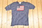 Vintage 1990s Cervelle American Flag Knit Crewneck Sweater Women's M