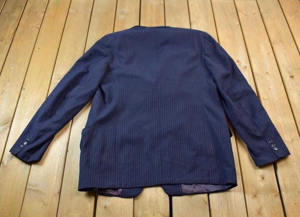 Vintage 1960s Jack Frost Wool Pinstripe Blazer Jacket Men's XL