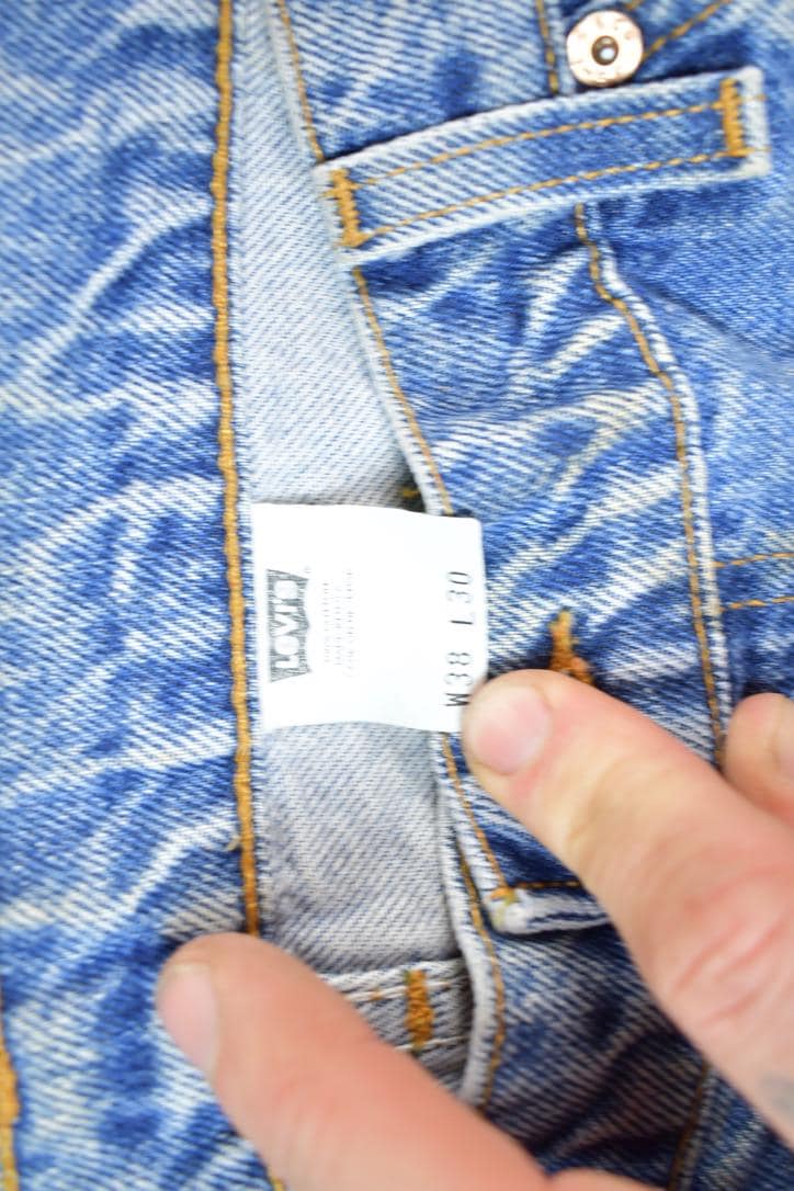 Vintage 1970s Levi Strauss Orange Tab 518 Denim Jeans Size 38 x 30