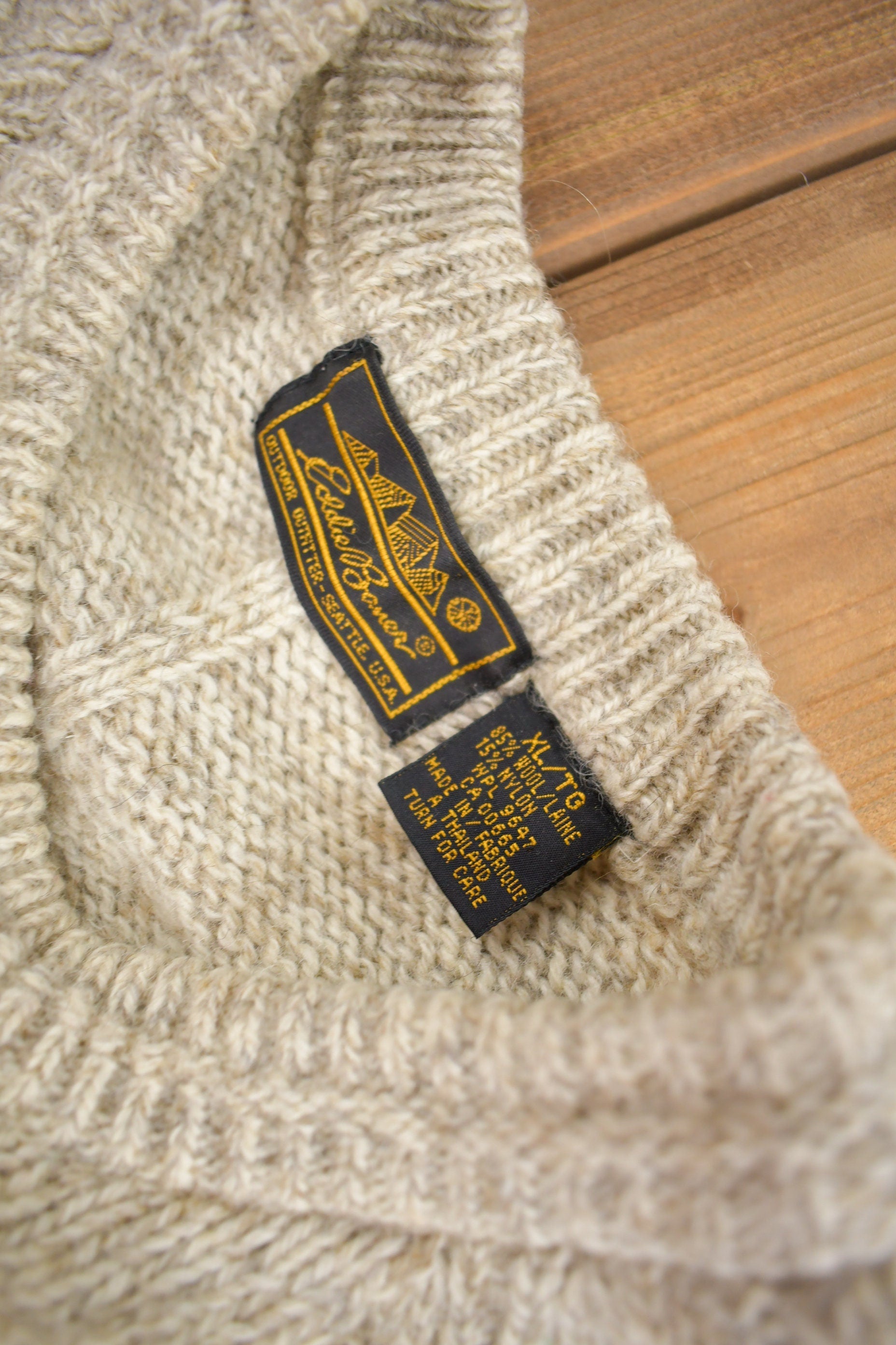 Vintage 1990s Eddie Bauer Wool Knit Crewneck Sweater  Vintage 90s Crewneck  Vintage Eddie Bauer  Outdoorsman
