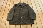 Vintage 1990s Barney's New York Lined Leather Coat Men's XL /