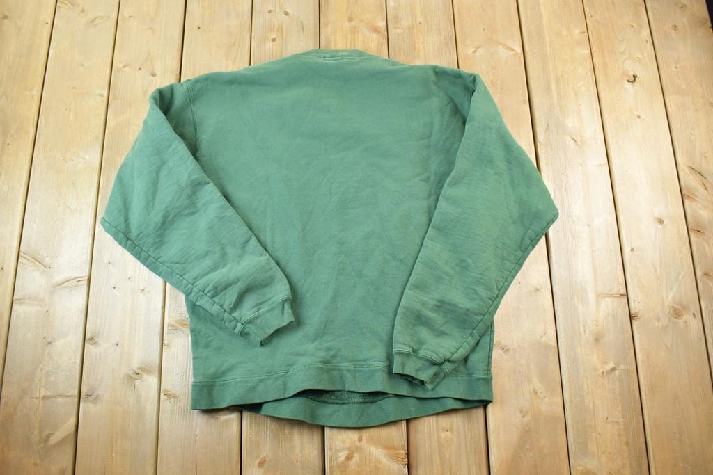Vintage 1990s J Crew Outdoorsman Blank Crewneck Sweatshirt  Embroidered  Nature Sweater  Outdoor Sweater