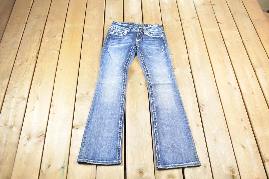 Vintage Y2K Miss Me Bedazzled Low Rise Jeans Size 26x31
