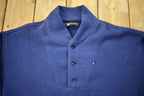Vintage 1990s EB-TEK Eddie Bauer Quarter ButtonFleece Sweater