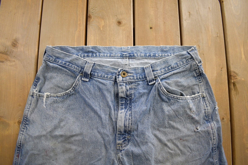 Vintage 1980s Lee Dungarees Distressed Paint Stained Size 36x32