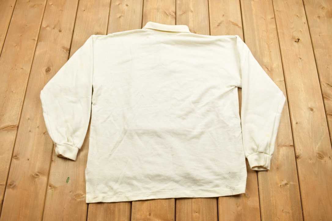 Vintage 1990s Club International Blank Heavy Quarter-button Sweatshirt