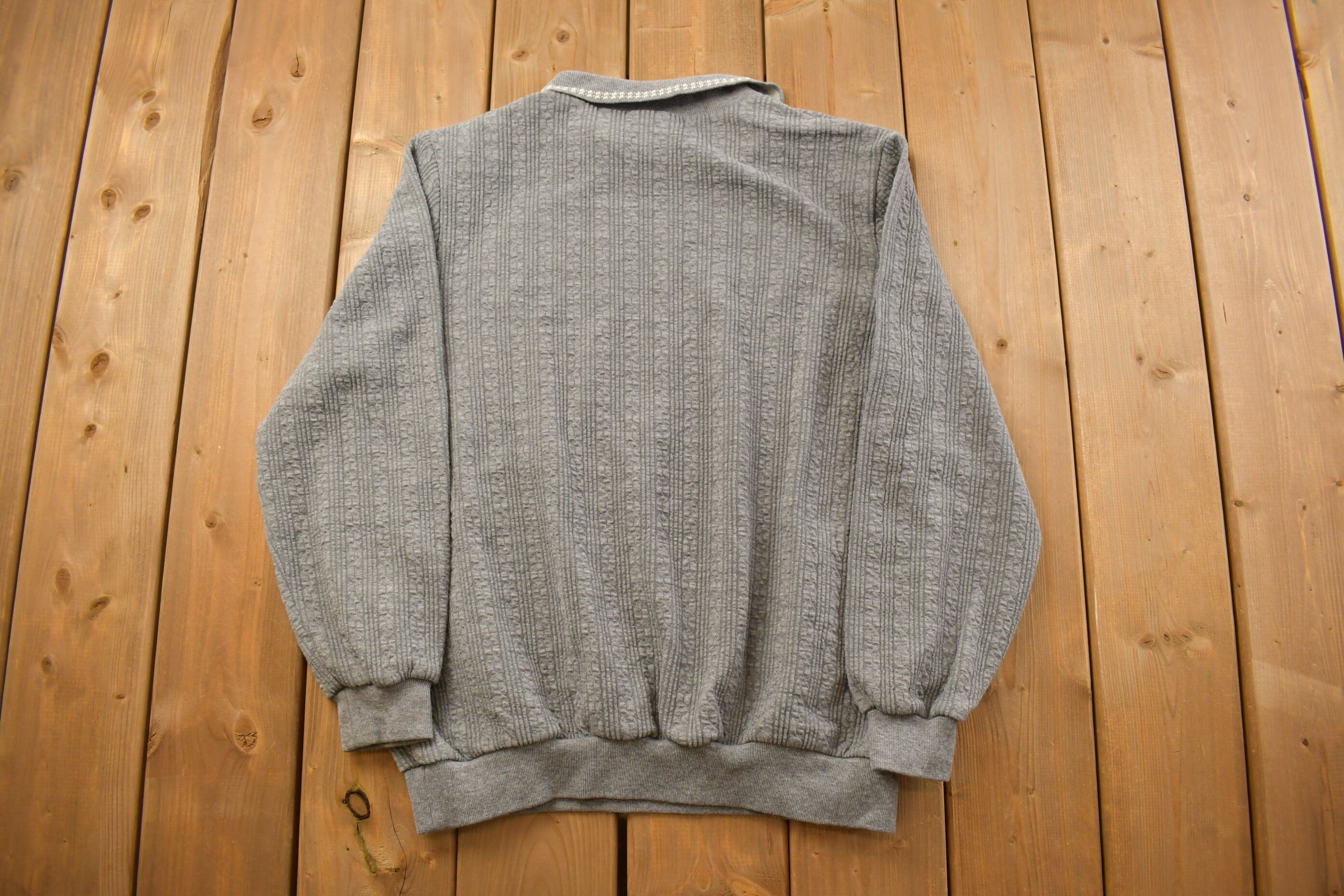 Vintage 1990s Cricket Lane Abstract Collard Crewneck Sweatshirt