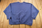 Vintage 1990s Nike Embroidered Mini Swoosh Blue Crewneck Sweatshirt