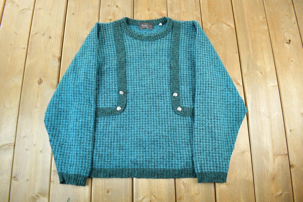 Vintage 1990s Nadia Moda Wool Knit Sweater Adult S-M