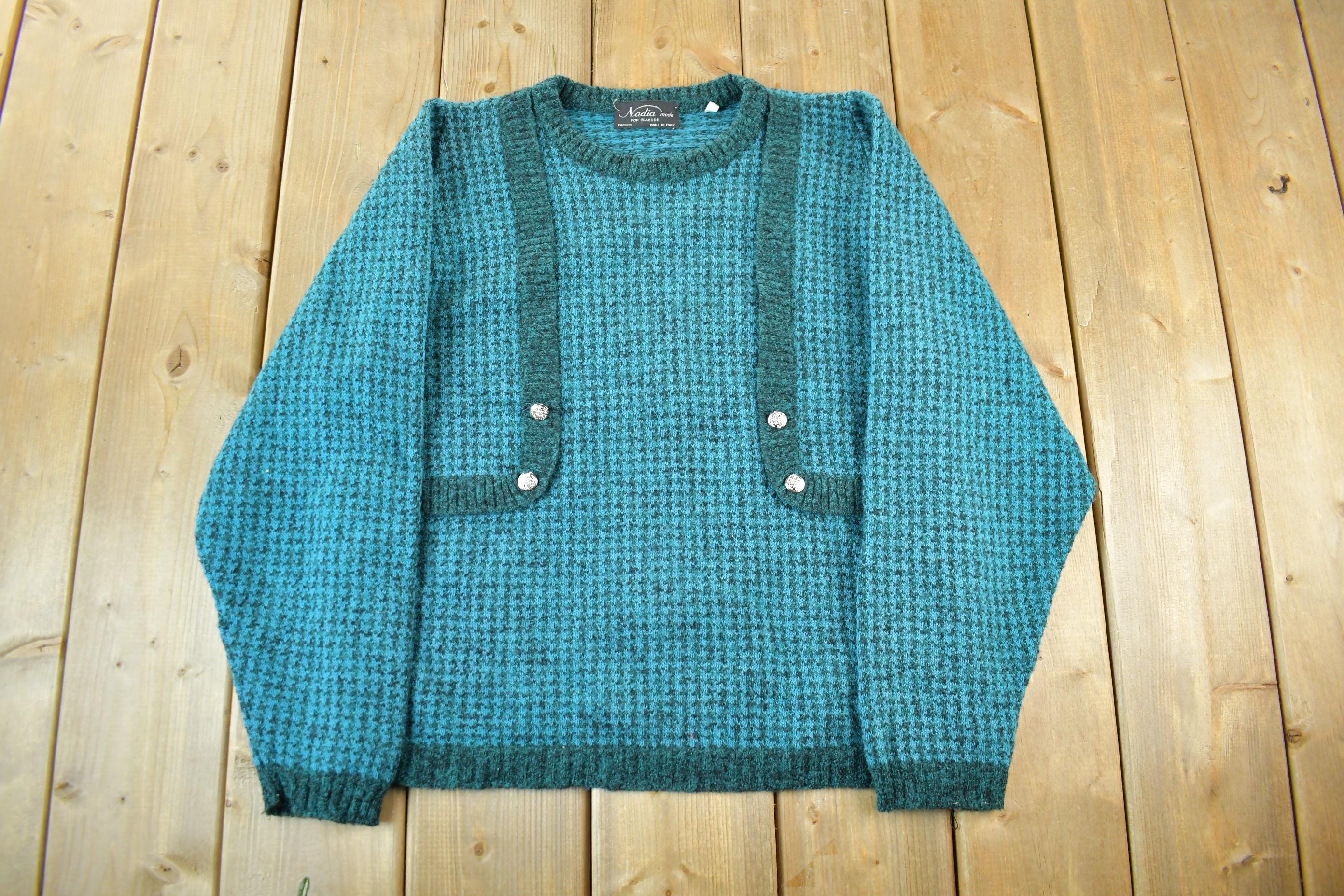 Vintage 1990s Nadia Moda Wool Knit Sweater Adult S-M