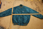 Vintage 1980s Bricklayers & Allied Crafts Chain Stitched Satin Bomber Jacket