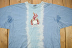 Vintage 1990s Extreme Limit Flaming Skull Tye Dye T Shirt
