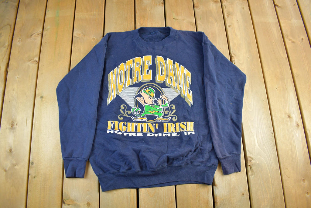 Vintage 1990s University Of Notre Dame Fighting Irish Collegiate Crewneck Sweatshirt Men's Large