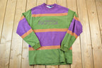 Vintage 1990s Nautica Striped Colour Block Crewneck Sweatshirt