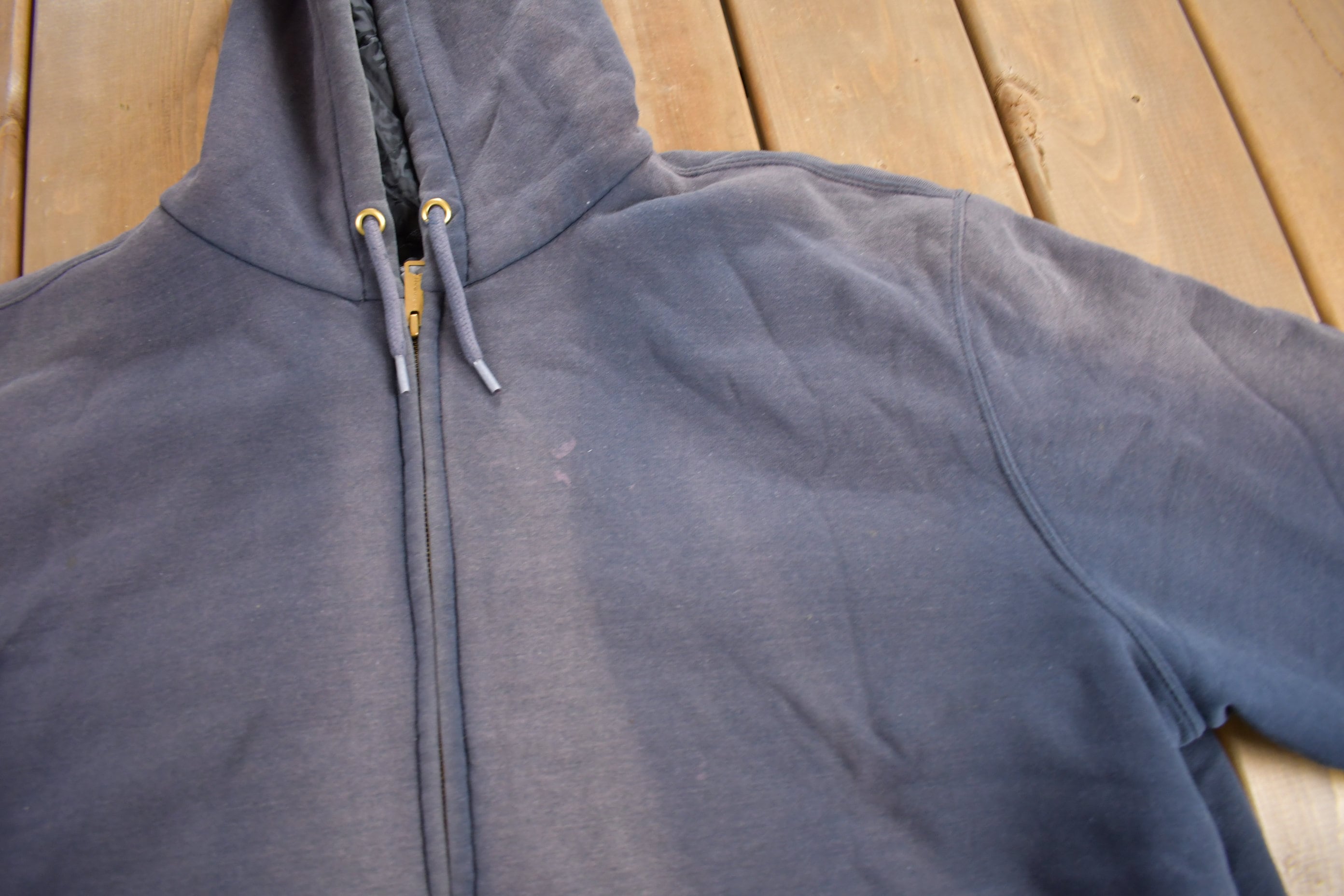 Vintage 1990s Carhartt Heavy Weight Quilt Lined Zip Up Hoodie