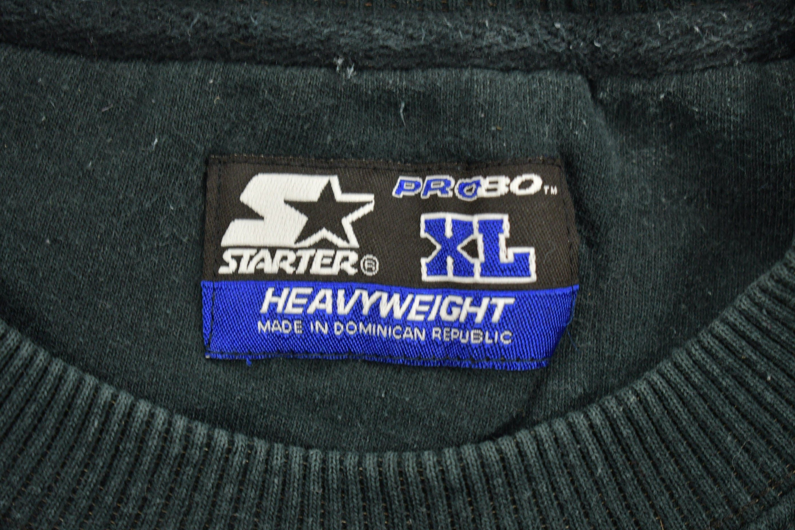 Vintage 1990s Blank Black Starter Crewneck Sweatshirt