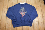 Vintage 1990s Morning Sun Flower Crewneck Sweatshirt Made In USA